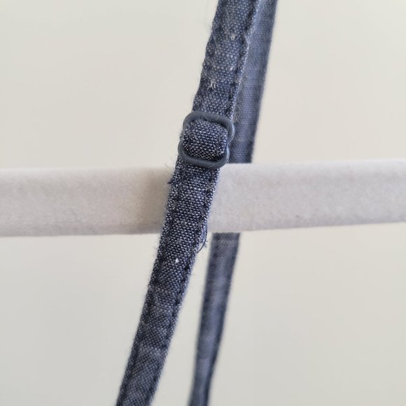 American Eagle Embroidered Chambray Crop Top - Picture 6 of 7